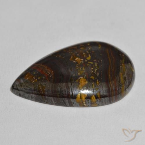 Tiger's Eye Matrix Gemstone in 37.7 x 21.9 mm Size for Sale, Tiger's Eye Matrix Stone in Multicolor Color
