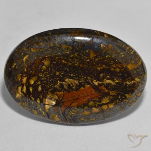 45.55ct Natural Multicolor Tiger's Eye Matrix, Oval, Opaque