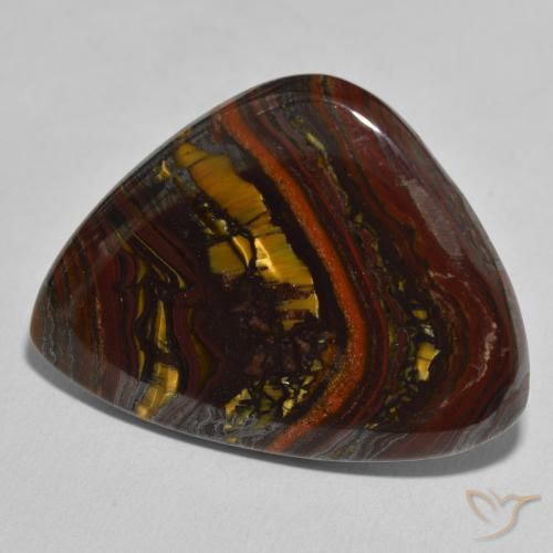 36.54 ct Multicolor Tiger's Eye Matrix Stone, Natural Tiger's Eye Matrix in Fancy Cabochon Shape for Sale