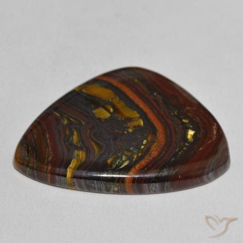 Tiger's Eye Matrix Gemstone in 33.1 x 25.5 mm Size for Sale, Tiger's Eye Matrix Stone in Multicolor Color