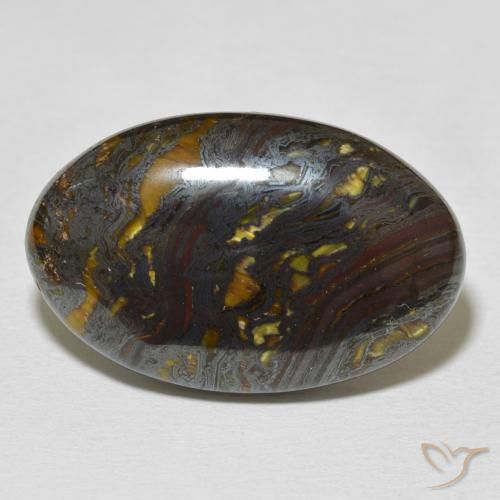 26.41ct Natural Multicolor Tiger's Eye Matrix, Oval, Opaque