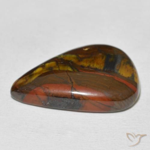 Tiger's Eye Matrix Gemstone in 23 x 16 mm Size for Sale, Tiger's Eye Matrix Stone in Multicolor Color