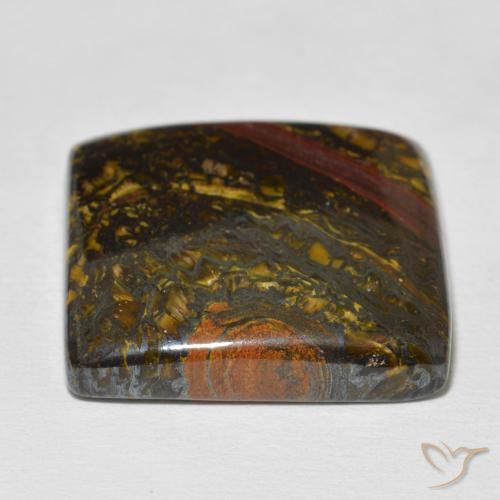 Tiger's Eye Matrix Gemstone in 23.2 x 22.5 mm Size for Sale, Tiger's Eye Matrix Stone in Multicolor Color