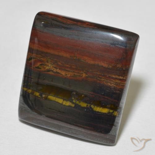 31.35 ct Multicolor Tiger's Eye Matrix Stone, Natural Tiger's Eye Matrix in Baguette Cabochon Shape for Sale