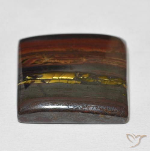 Tiger's Eye Matrix Gemstone in 21.8 x 20.3 mm Size for Sale, Tiger's Eye Matrix Stone in Multicolor Color