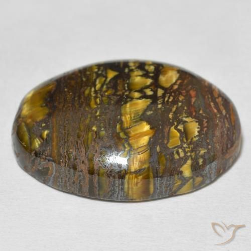 Tiger's Eye Matrix Gemstone in 25.2 x 20.3 mm Size for Sale, Tiger's Eye Matrix Stone in Multicolor Color