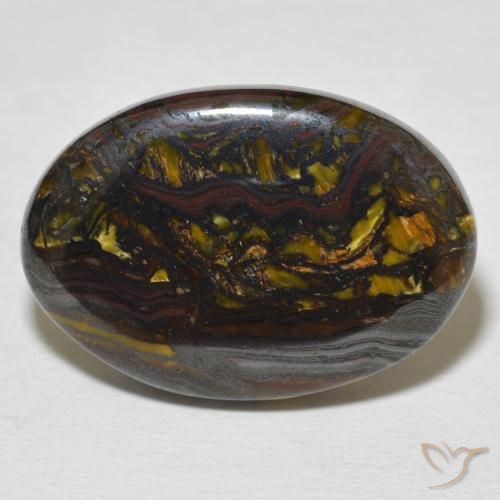 21.65ct Natural Multicolor Tiger's Eye Matrix, Oval, Opaque
