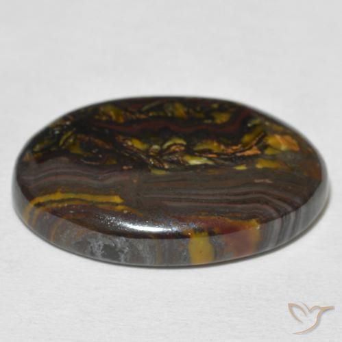 Tiger's Eye Matrix Gemstone in 23.2 x 16.2 mm Size for Sale, Tiger's Eye Matrix Stone in Multicolor Color