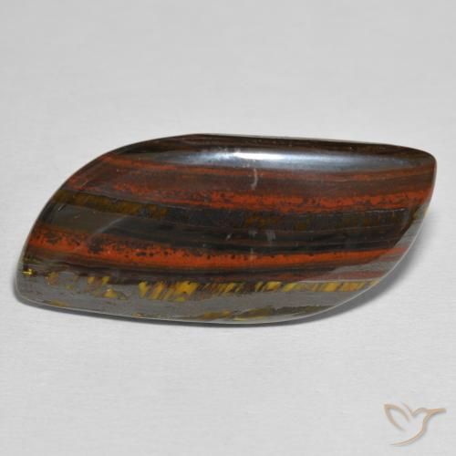 32.54ct Natural Multicolor Tiger's Eye Matrix, Fancy, Opaque