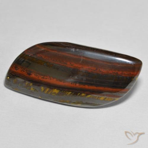 32.54 ct Multicolor Tiger's Eye Matrix Stone, Natural Tiger's Eye Matrix in Fancy Cabochon Shape for Sale