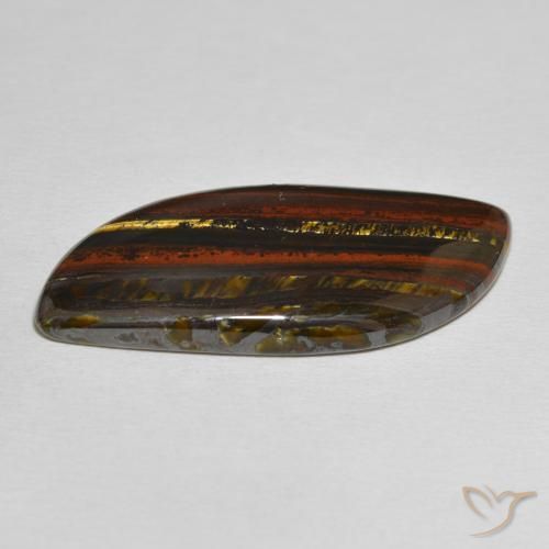 Tiger's Eye Matrix Gemstone in 35.6 x 16.6 mm Size for Sale, Tiger's Eye Matrix Stone in Multicolor Color
