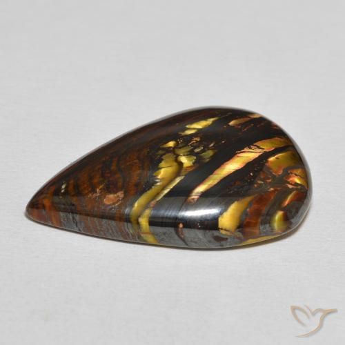 Tiger's Eye Matrix Gemstone in 27.6 x 18.8 mm Size for Sale, Tiger's Eye Matrix Stone in Multicolor Color
