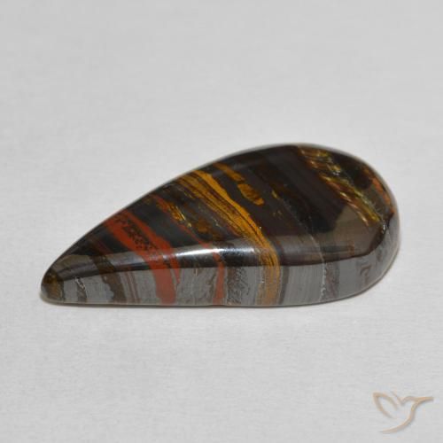 Tiger's Eye Matrix Gemstone in 29.7 x 15.9 mm Size for Sale, Tiger's Eye Matrix Stone in Multicolor Color