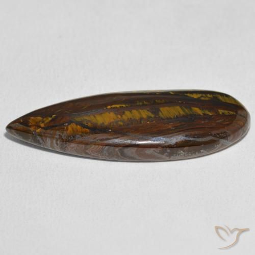 Tiger's Eye Matrix Gemstone in 38.1 x 13.9 mm Size for Sale, Tiger's Eye Matrix Stone in Multicolor Color