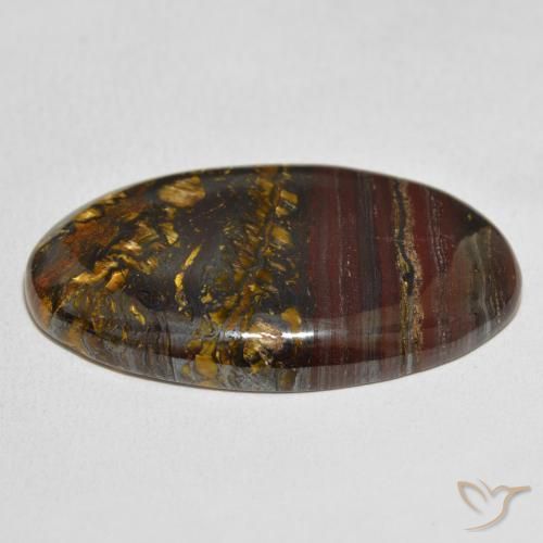 Tiger's Eye Matrix Gemstone in 36.2 x 21.2 mm Size for Sale, Tiger's Eye Matrix Stone in Multicolor Color