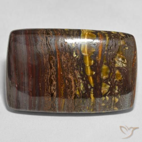 48.44ct Natural Multicolor Tiger's Eye Matrix, Cushion, Opaque