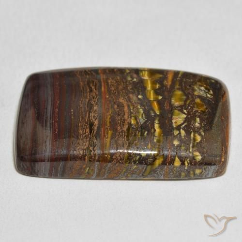 Tiger's Eye Matrix Gemstone in 30.1 x 19.6 mm Size for Sale, Tiger's Eye Matrix Stone in Multicolor Color