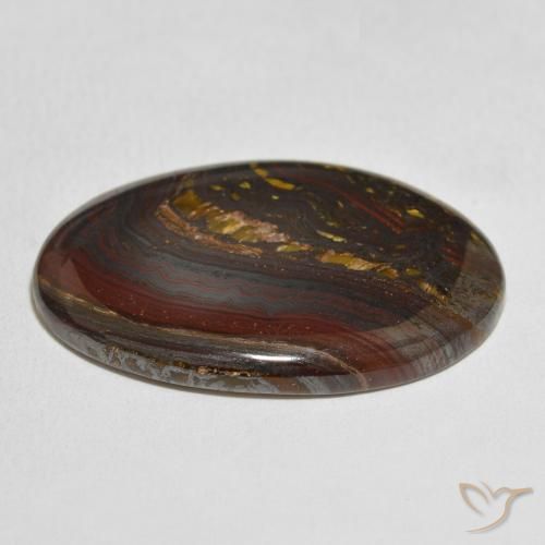 Tiger's Eye Matrix Gemstone in 35.8 x 23.6 mm Size for Sale, Tiger's Eye Matrix Stone in Multicolor Color