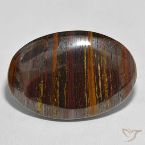 63.94ct Natural Multicolor Tiger's Eye Matrix, Oval, Opaque