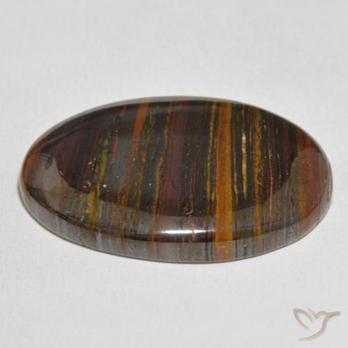 Tiger's Eye Matrix Gemstone in 35.4 x 24.4 mm Size for Sale, Tiger's Eye Matrix Stone in Multicolor Color