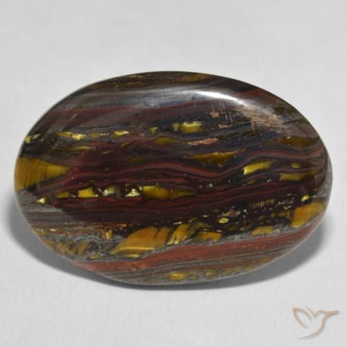 37.29ct Natural Multicolor Tiger's Eye Matrix, Oval, Opaque