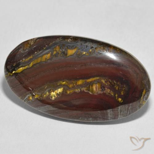 40.84 ct Multicolor Tiger's Eye Matrix Stone, Natural Tiger's Eye Matrix in Oval Cabochon Shape for Sale