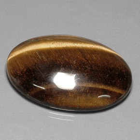 78.03 ct Brown Tiger's Eye Gemstone, Tiger's Eye Gem in Oval Cabochon Shape for Sale.