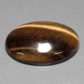 78.03 ct Brown Tiger's Eye Stone, Natural Tiger's Eye in Oval Cabochon Shape for Sale