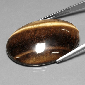 Tiger's Eye Gemstone in 40.7 x 30.7 mm Size for Sale, Tiger's Eye Stone in Gold Brown Color