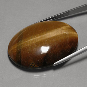 Tiger's Eye Gemstone in 40 x 29.9 mm Size for Sale, Tiger's Eye Stone in Gold Brown Color