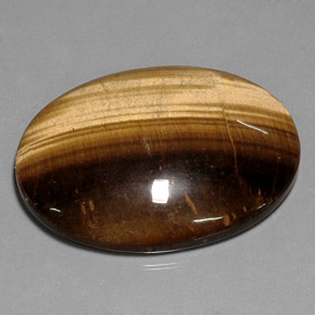 75.05 ct Brown Tiger's Eye Gemstone, Tiger's Eye Gem in Oval Cabochon Shape for Sale.