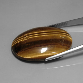 Tiger's Eye Gemstone in 40 x 29.9 mm Size for Sale, Tiger's Eye Stone in Gold Brown Color