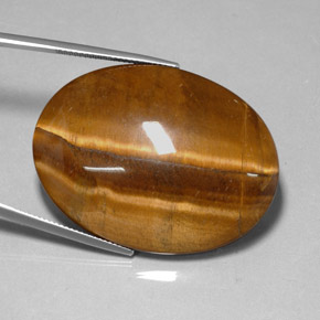 78.13 ct Brown Tiger's Eye Stone, Natural Tiger's Eye in Oval Cabochon Shape for Sale