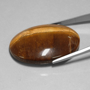 Tiger's Eye Gemstone in 40 x 30.1 mm Size for Sale, Tiger's Eye Stone in Gold Brown Color