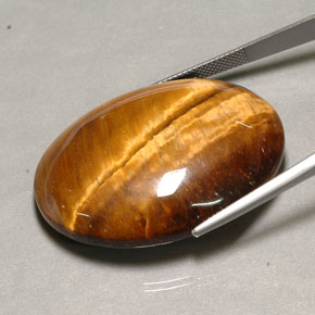 Tiger's Eye Gemstone in 39.9 x 30 mm Size for Sale, Tiger's Eye Stone in Gold Brown Color