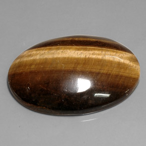 76.52 ct Brown Tiger's Eye Gemstone, Tiger's Eye Gem in Oval Cabochon Shape for Sale.