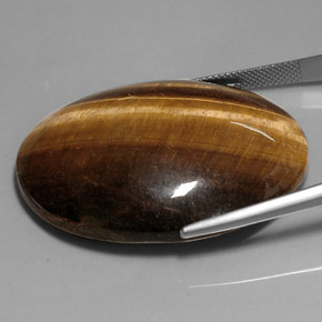 Tiger's Eye Gemstone in 39.9 x 29.9 mm Size for Sale, Tiger's Eye Stone in Gold Brown Color
