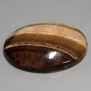 75.54 ct Brown Tiger's Eye Gemstone, Tiger's Eye Gem in Oval Cabochon Shape for Sale.