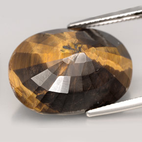 Tiger's Eye Gemstone in 22.6 x 16.2 mm Size for Sale, Tiger's Eye Stone in Gold Brown Color