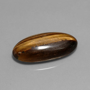 10.15 ct Brown Tiger's Eye Gemstone, Tiger's Eye Gem in Oval Cabochon Shape for Sale.