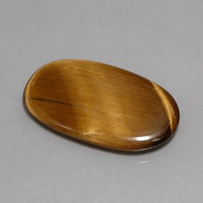 Tiger's Eye Gemstone in 24.4 x 14.6 mm Size for Sale, Tiger's Eye Stone in Gold Brown Color