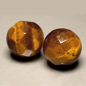 Tiger's Eye Gemstone in 10.3 mm Size for Sale, Tiger's Eye Stone in Gold Brown Color