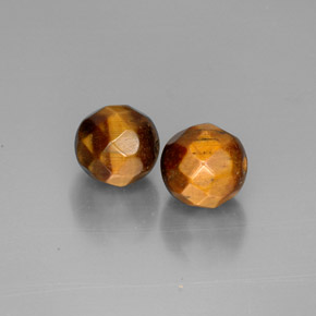 14.62 ct Brown Tiger's Eye Stone, Natural Tiger's Eye in Drilled Faceted Sphere Shape for Sale