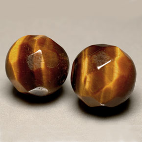 Tiger's Eye Gemstone in 10.2 mm Size for Sale, Tiger's Eye Stone in Gold Brown Color