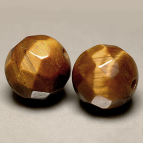 Tiger's Eye Gemstone in 10.2 mm Size for Sale, Tiger's Eye Stone in Gold Brown Color