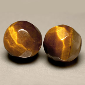 Tiger's Eye Gemstone in 9.9 mm Size for Sale, Tiger's Eye Stone in Gold Brown Color