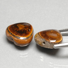 Tiger's Eye Gemstone in 14.5 x 13.2 mm Size for Sale, Tiger's Eye Stone in Multicolor Color