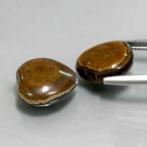 Tiger's Eye Gemstone in 13.8 x 13.1 mm Size for Sale, Tiger's Eye Stone in Multicolor Color