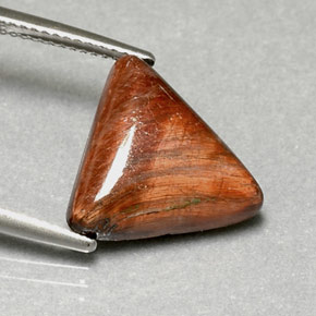 7.11 ct Brown Tiger's Eye Stone, Natural Tiger's Eye in Trillion Cabochon Shape for Sale