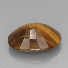 Tiger's Eye Gemstone in 21.3 x 15.4 mm Size for Sale, Tiger's Eye Stone in Gold Brown Color